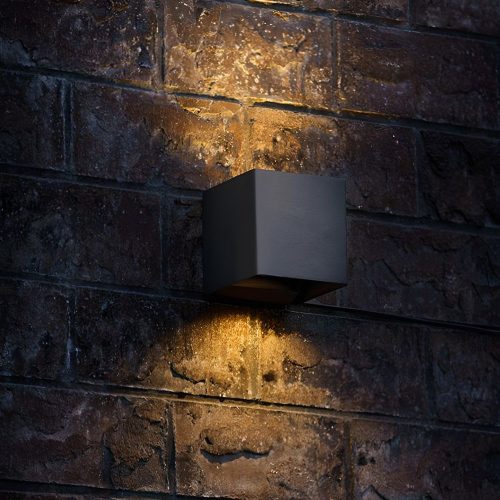 Kerti fali lámpa kültéri LED homlokzati lámpa 6W 580lm 2700k meleg fekete ERIC Videx