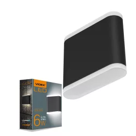   Kerti fali lámpa kültéri LED homlokzati lámpa 6W 660lm 2700lm meleg fekete EVAN Videx