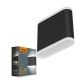 Kerti fali lámpa kültéri LED homlokzati lámpa 6W 660lm 2700lm meleg fekete EVAN Videx