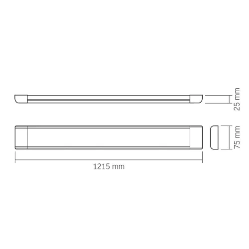 LED lámpa felületi panel 50W 6250lm 4000K semleges fehér BATTEN Videx