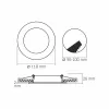 LED panel süllyesztett lámpatest 6W 620lm 4000K semleges Videx