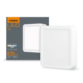   LED panel felületre szerelhető mennyezeti lámpa 12W 1250lm 4000K semleges fehér Videx