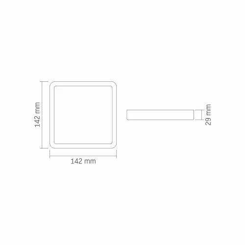 LED panel felületre szerelhető mennyezeti lámpa 12W 1250lm 4000K semleges fehér Videx