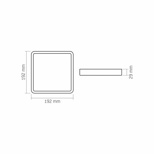 LED panel felületre szerelhető mennyezeti lámpa 18W 1850lm 4000K semleges fehér Videx