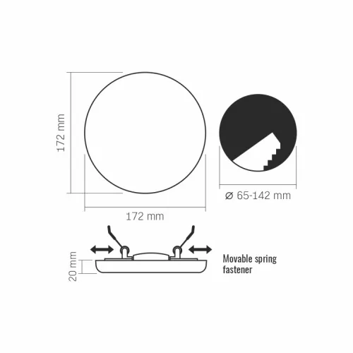 Süllyesztett lámpatest LED Panel 24W 2360lm 4000K Semleges DLFR VIDEX