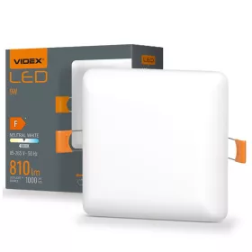   Süllyesztett lámpatest LED Panel 9W 810lm 4000K Semleges DLFS VIDEX