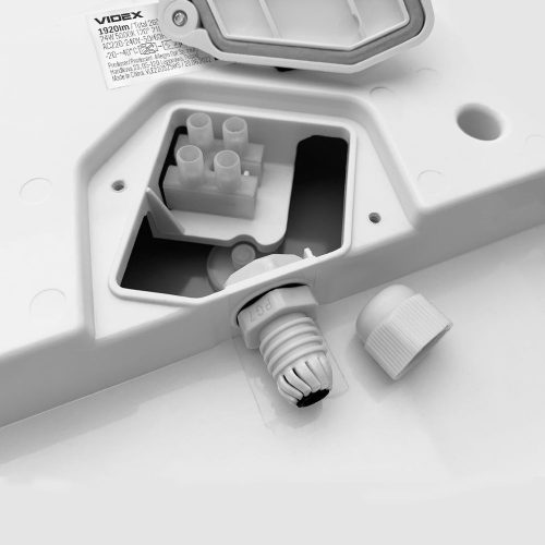 Kültéri lámpa mennyezeti LED lámpatest 24W 2600lm 5000K Hideg IP65 Fehér Videx