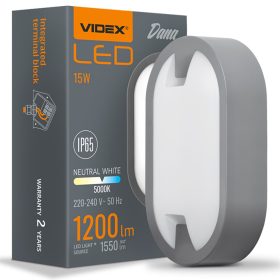 Kerti lámpa emelő fali lámpa LED 15W 5000K DANA VIDEX