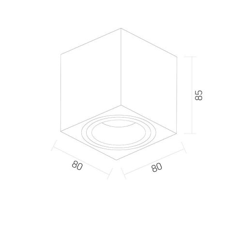 Felületre szerelhető lámpatest SPOT 1x GU10 Mozgatható Fekete OTTO Videx