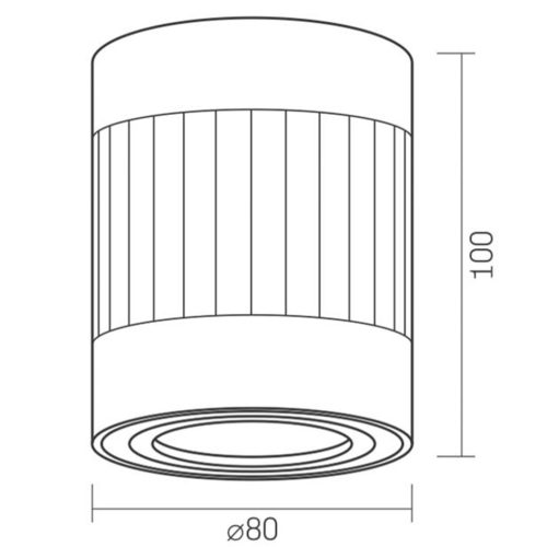 Felületre szerelhető mennyezeti lámpa LED cső GU10 fekete VIDEX