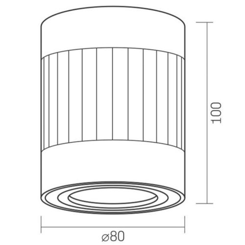 Felületre szerelhető mennyezeti lámpa LED cső GU10 fehér VIDEX