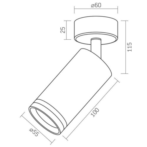 Fali Mennyezeti Lámpa 1x GU10 Fehér MARTIN Videx