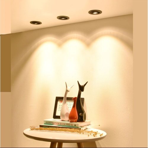 Süllyesztett mennyezeti lámpatest halogén GU10 VIDEX fekete kerek mozgatható