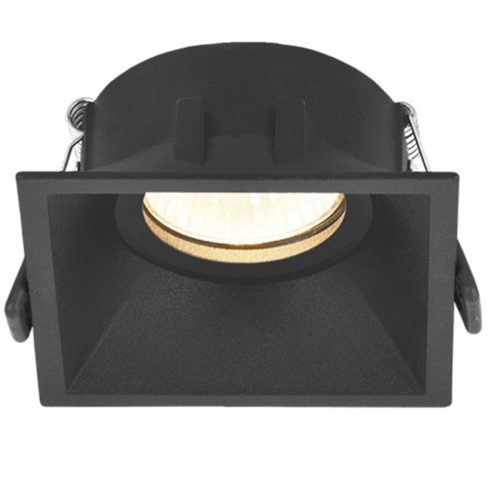 Süllyesztett mennyezeti lámpatest, halogén GU10 VIDEX fekete négyzet