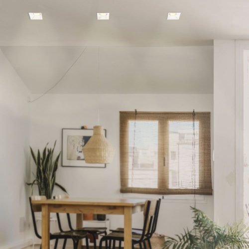 Süllyesztett HALOGÉN spotlámpa GU10 négyzet alakú fehér Videx