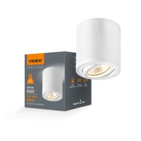   Felületre szerelhető HALOGÉN SPOT mennyezeti lámpa 1x GU10 fehér mozgatható Videx