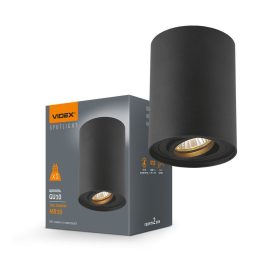   Felületre szerelhető HALOGÉN SPOT lámpatest 1x GU10 mozgatható fekete Videx