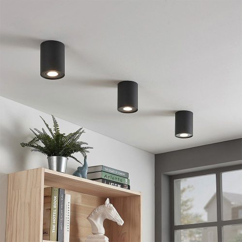 Felületre szerelhető HALOGÉN SPOT lámpatest 1x GU10 mozgatható fekete Videx