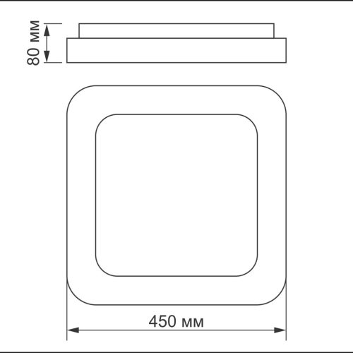 LED mennyezeti lámpa, felületre szerelt 72W 7500lm 2700-6000K CCT fekete szabályozható + EDGE Videx távirányító