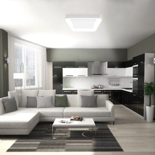 LED mennyezeti lámpa, felületre szerelt 72W 7500lm 2700-6000K CCT fehér szabályozható + EDGE Videx távirányító