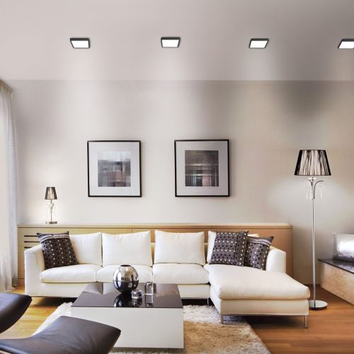 LED mennyezeti lámpa, felületre szerelt 15W 1850lm 4000K semleges fekete Videx