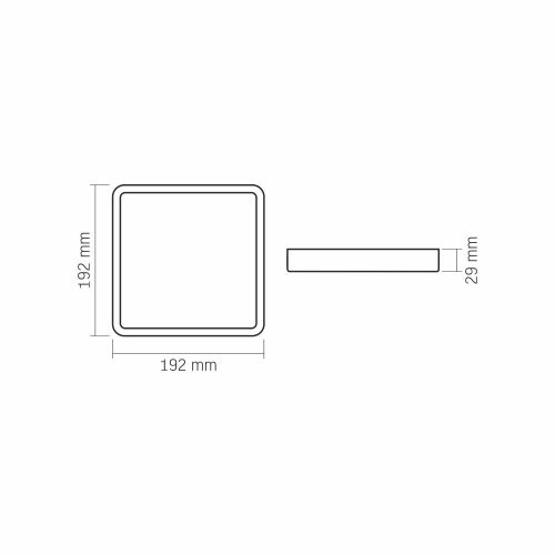 LED mennyezeti lámpa, felületre szerelt 15W 1850lm 4000K semleges fekete Videx