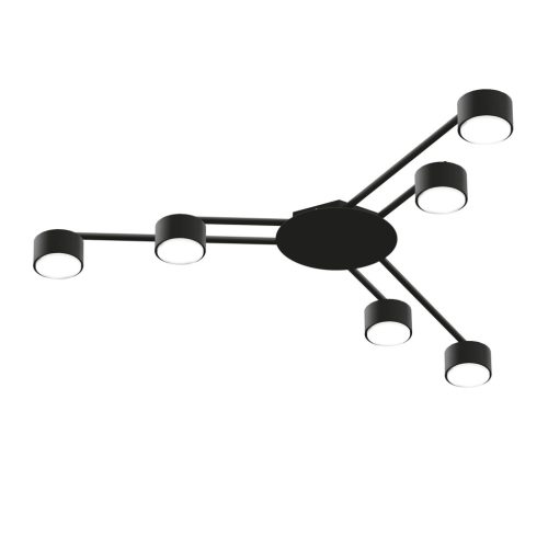 Mennyezeti lámpa csillár 6x GX53 LED Fekete Modern Videx