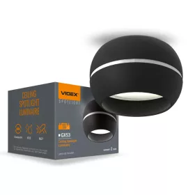   Felületre szerelhető lámpatest SPOT Mennyezeti lámpa Black Spot 1x GX53 Videx