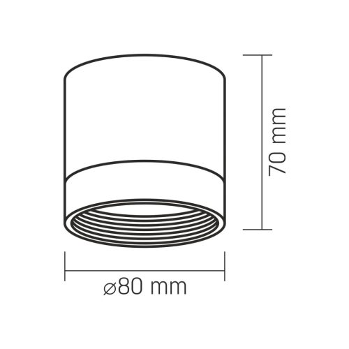 Felületre szerelhető lámpatest SPOT Mennyezeti spotlámpa 1x GX53 Fekete Videx