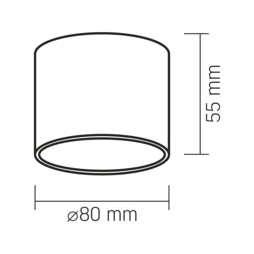 Felületre szerelhető lámpatest SPOT Felületre szerelhető mennyezeti spotlámpa GX53 Black Videx