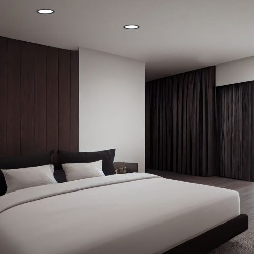 LED panel süllyesztett lámpatest 12W 1350lm 4000K semleges fekete Videx