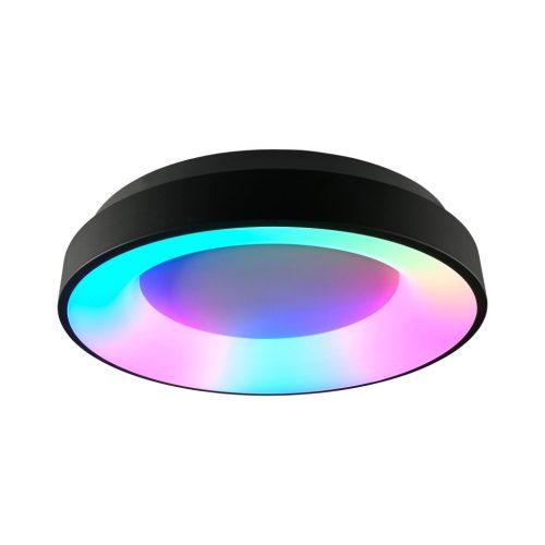 LED mennyezeti lámpa, felületre szerelt 72W 7500lm 2700-6000K CCT + RGB fekete fényerőszabályzó + EDGE Videx távirányító