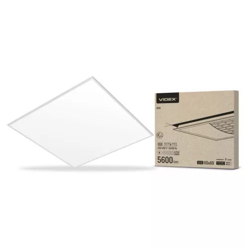 LED panel világító doboz 36W 5600lm 4000K Semleges 160° 60x60cm Felületre szerelhető Fehér VIDEX
