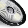 LED ipari magasbalátó lámpa 150W 25000lm 5000K semleges 90° fekete függeszték IP65 Videx
