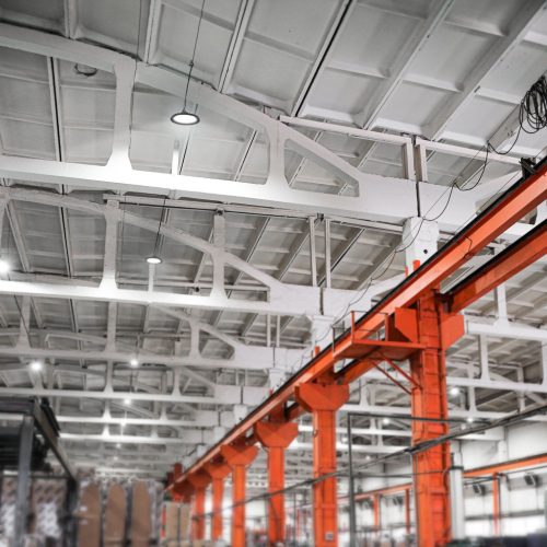 LED ipari magasbalátó lámpa 150W 25000lm 5000K semleges 90° fekete függeszték IP65 Videx