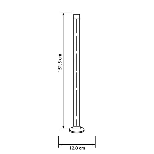 Állólámpa RGB LED 10W 250lm 360° 150cm Fekete Videx Távirányító