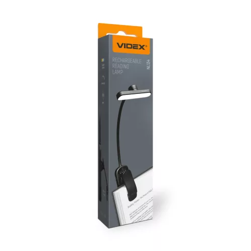 LED asztali olvasó- és éjjeli lámpa 0.7W 60lm CCT 1000mAh akkumulátoros USB-C fekete Videx