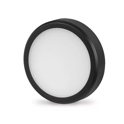 Akkumulátoros LED éjjelilámpa mozgásérzékelővel 1.2W 100lm CCT fekete kerek fényerő-szabályozható 1000mAh USB-C VIDEX