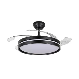   Mennyezeti ventilátor 106cm LED mennyezeti lámpa 60W 5400lm 3000-6000K CCT fekete Videx