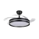Mennyezeti ventilátor 106cm LED mennyezeti lámpa 60W 5400lm 3000-6000K CCT fekete Videx