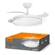 Mennyezeti ventilátor 106cm lámpa mennyezeti plafon LED 60W 5400lm 3000-6500K CCT távirányítóval fehér Videx