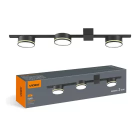   Felületre szerelhető mennyezeti spotlámpa 3xGX53 max 30W fekete VIDEX