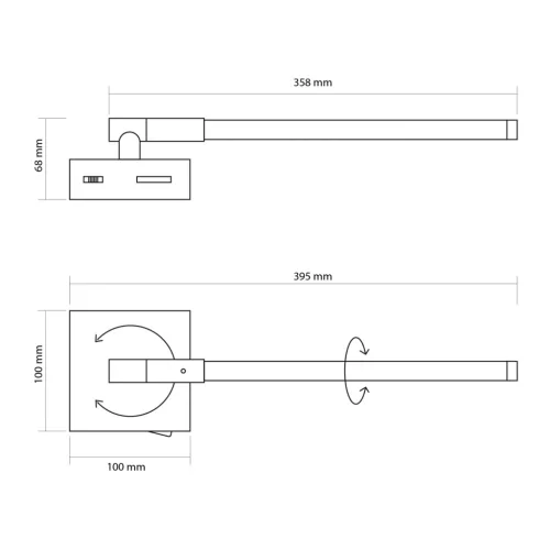 Felületre szerelhető LED falilámpa 5W 500lm 3000-6000K CCT 120° fekete VIDEX
