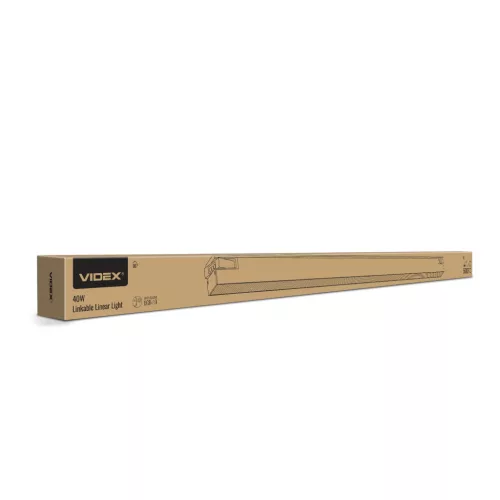 Felületre szerelhető lineáris LED mennyezeti lámpa 120cm 40W 5600lm 4000-6500K CCT 96° fekete VIDEX