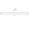 Felületre szerelhető lineáris LED mennyezeti lámpa 120cm 40W 5600lm 4000-6500K CCT 96° fekete VIDEX