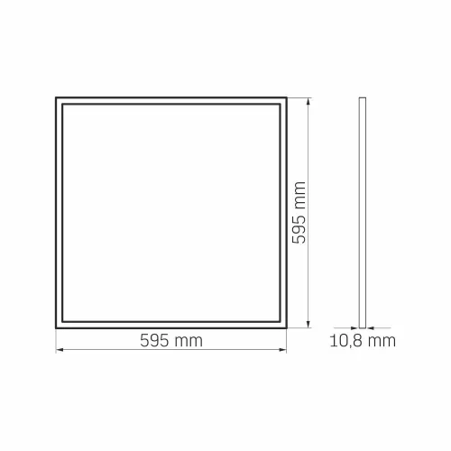 LED panel süllyesztett 60x60 40W 5200lm 6000K hideg fehér Videx