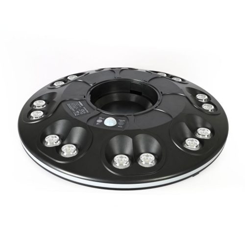 Napelemes LED utcai kerti lámpa mozgásérzékelővel 15W 1400lm 3000K-5000K CCT fekete VL-GLSO-1254-S Videx