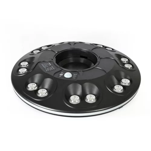Napelemes LED utcai kerti lámpa mozgásérzékelővel 15W 1400lm 3000K-5000K CCT fekete VL-GLSO-1254-S Videx