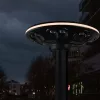 Napelemes LED utcai kerti lámpa mozgásérzékelővel 15W 1400lm 3000K-5000K CCT fekete VL-GLSO-1254-S Videx