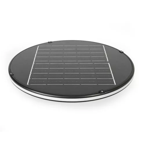 Napelemes LED utcai kerti lámpa mozgásérzékelővel 15W 1400lm 3000K-5000K CCT fekete VL-GLSO-1254-S Videx